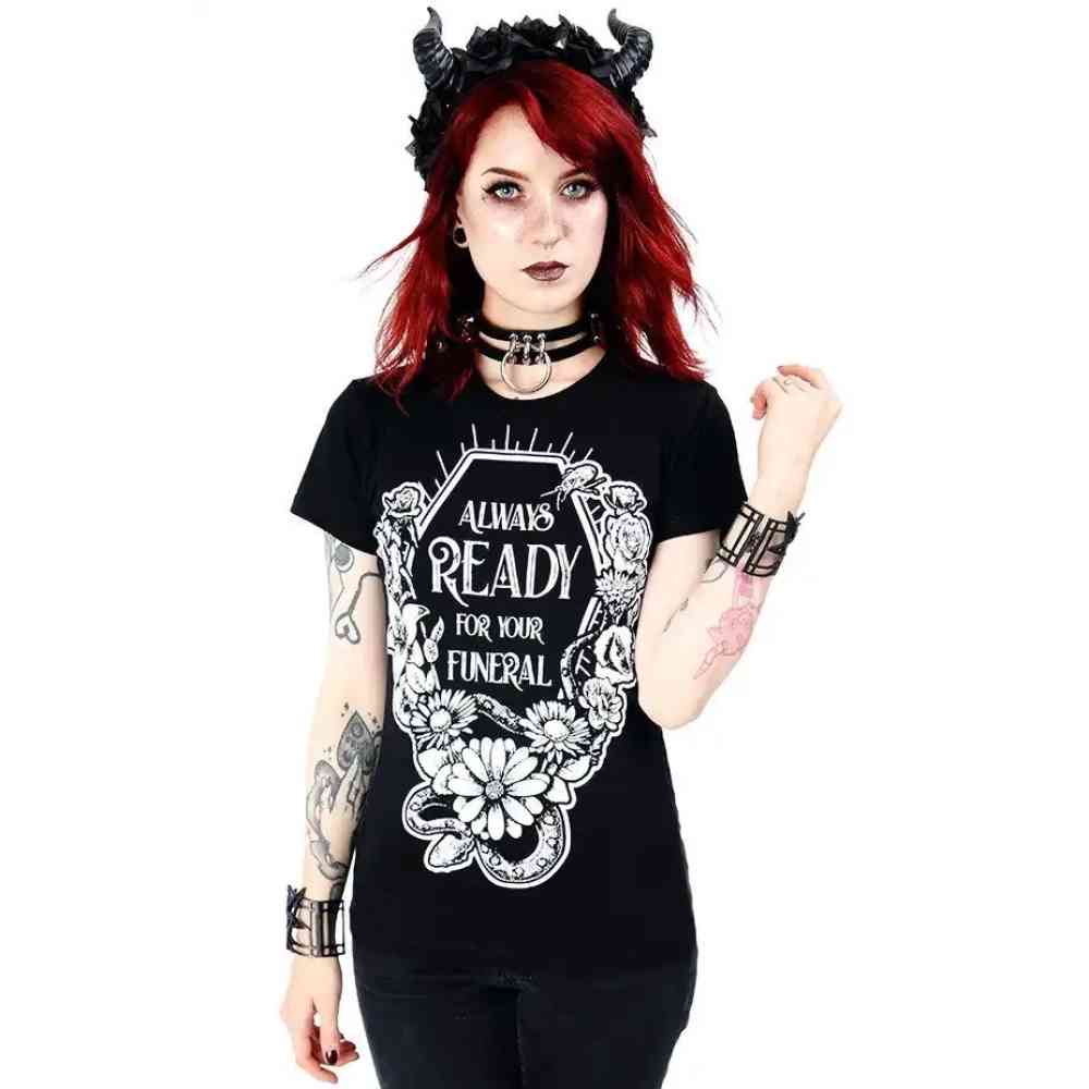 Restyle - Always Ready For Your Funeral Tshirt Femme - Noir